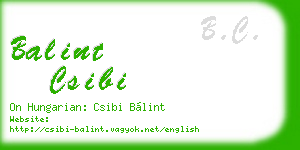 balint csibi business card